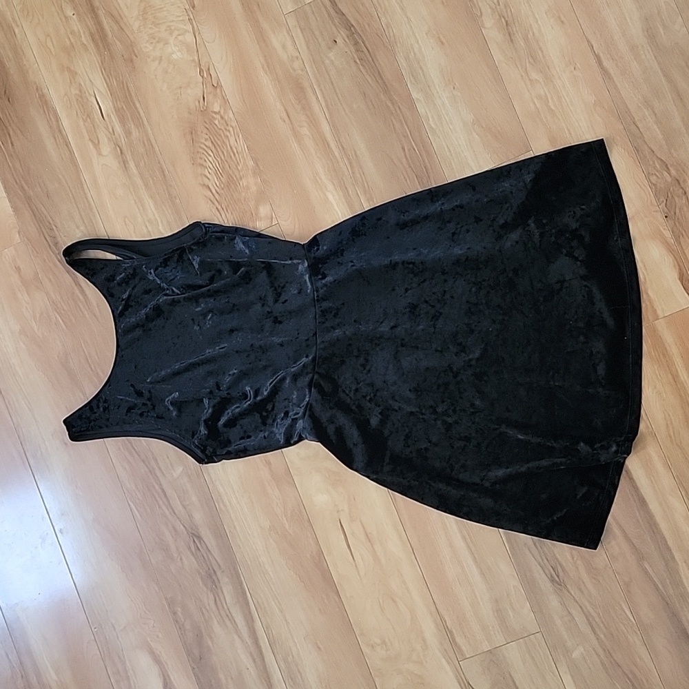 Womens light silky black dress